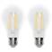 100W Equivalent Clear 15W LED Dimmable Filament Bulb 2-Pack