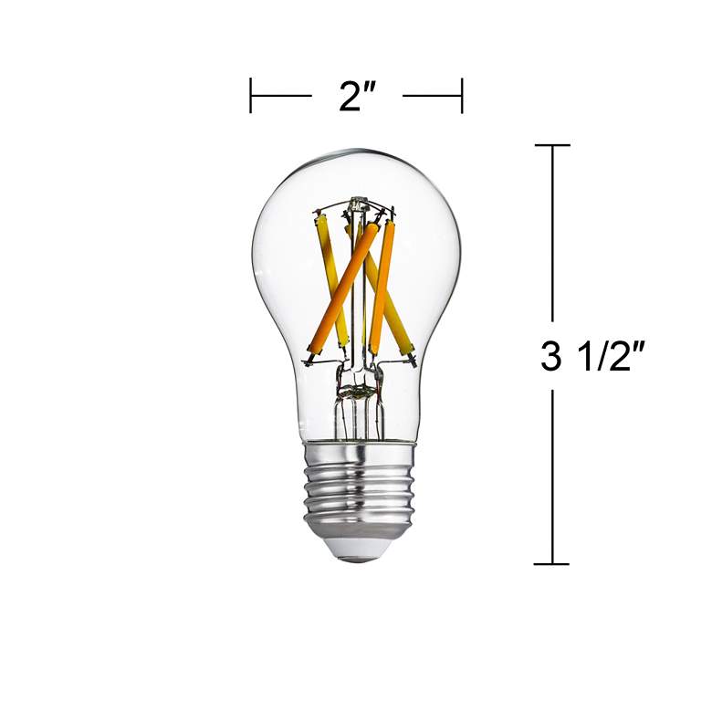 Image 4 100W Equivalent Clear 8W Standard A15 LED Light Bulbs 2-Pack by Tesler more views