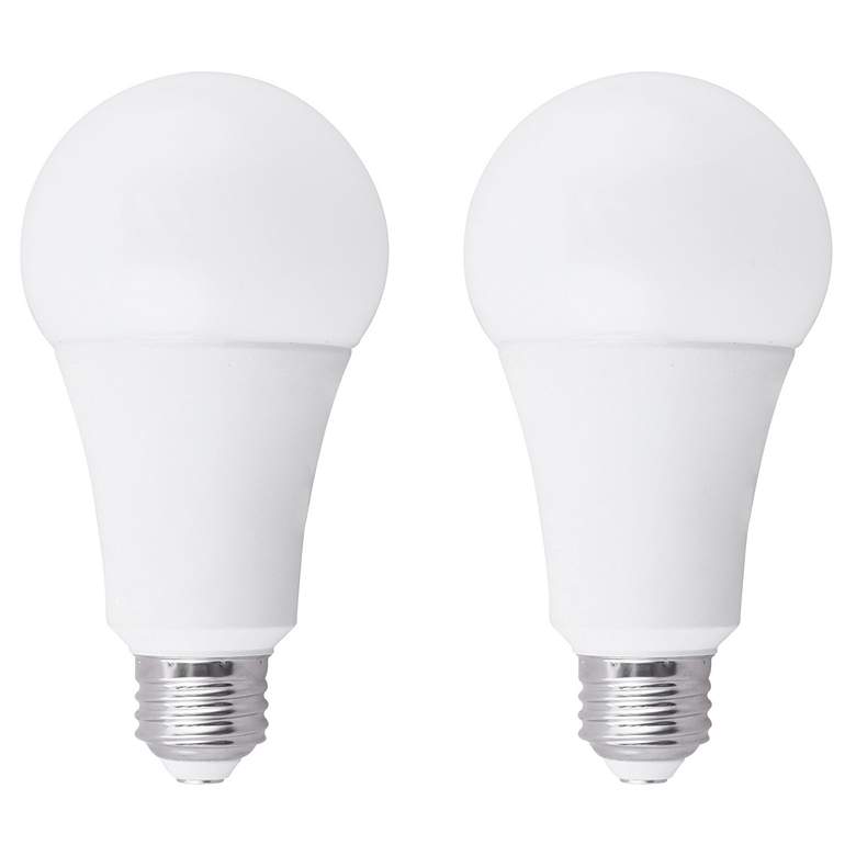 Image 1 100W Equivalent Frosted 15W LED Dimmable Standard 2-Pack