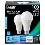 100W Equivalent Frosted 17.5W LED Dimmable Standard 2-Pack