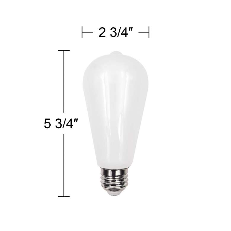 Image 3 100W Equivalent Milky 12W LED Dimmable Edison ST21 Bulb more views