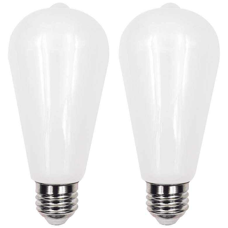 Image 1 100W Equivalent Milky 12W LED Dimmable Standard ST21 2-Pack