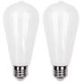 100W Equivalent Milky 15W LED Dimmable Standard ST21 2-Pack
