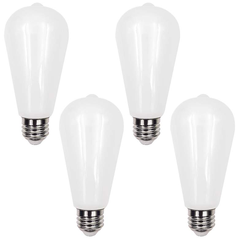 Image 1 100W Equivalent Milky 15W LED Dimmable Standard ST21 4-Pack