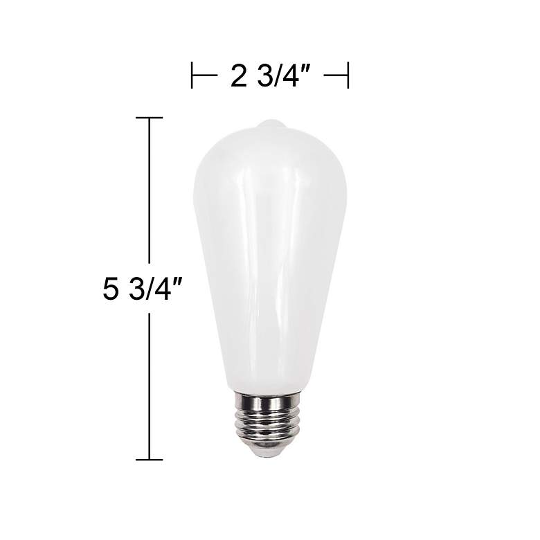 Image 4 100W Equivalent Milky 15W LED Dimmable Standard ST21 4-Pack more views