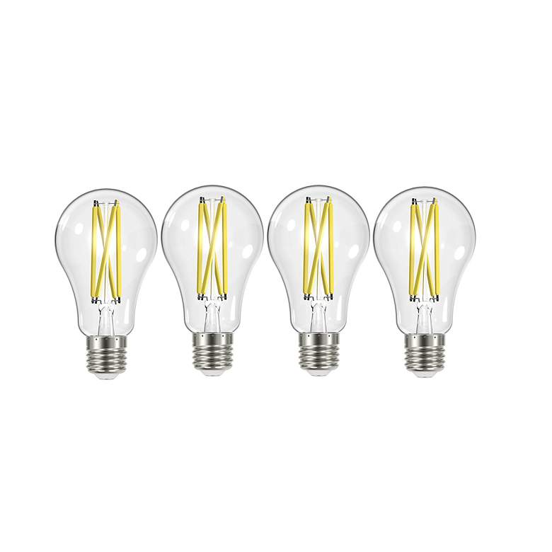 Image 2 100W Equivalent Satco Clear 12.5W LED Dimmable E26 4-Pack more views