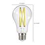 100W Equivalent Satco Clear 12.5W LED Dimmable E26 4-Pack in scene