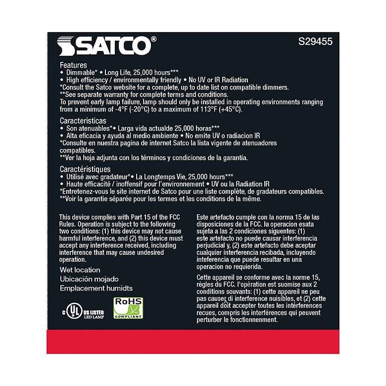 Image 7 100W Equivalent Satco Clear 17.5W LED Dimmable Standard Bulb more views