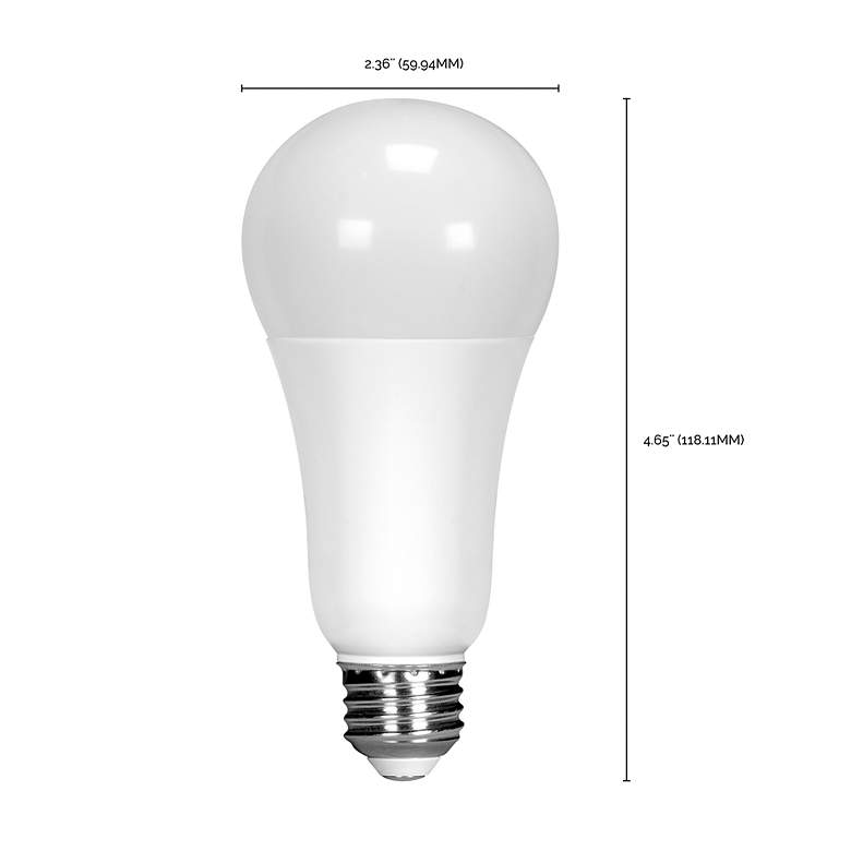 Image 6 100W Equivalent Satco Frost 16.5W LED Dimmable Standard Bulb more views