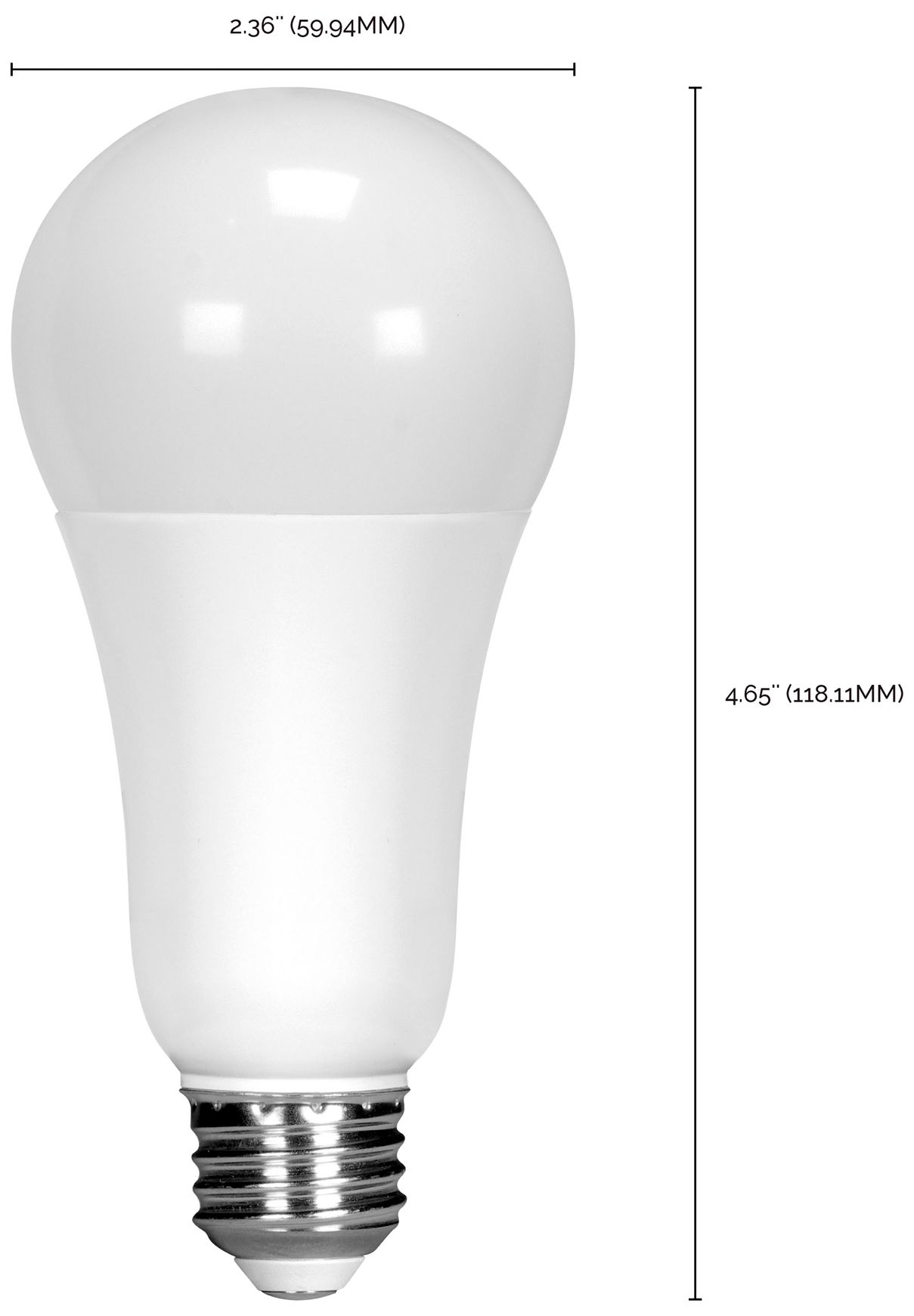Image 6 100W Equivalent Satco Frost 16.5W LED Dimmable Standard Bulb more views