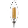 100W Equivalent Torpedo 8W LED Dimmable Filament Candelabra Bulb by Tesler