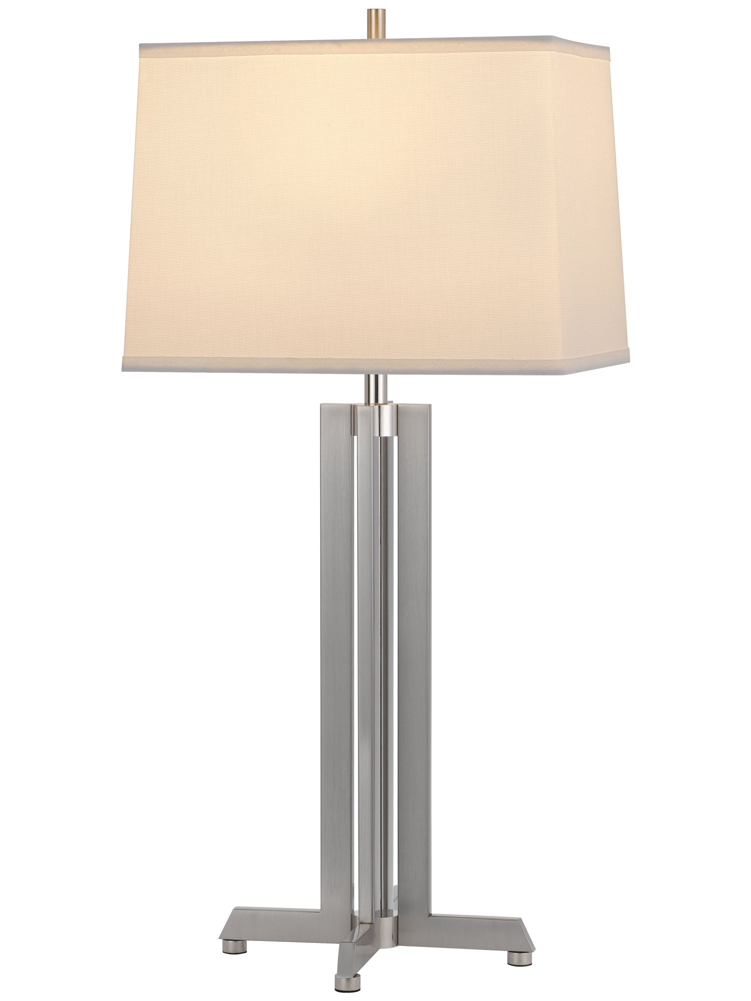 Image 5 100W Lakewood Metal Table Lamp with Rectangular Hardback Fabric Shade more views