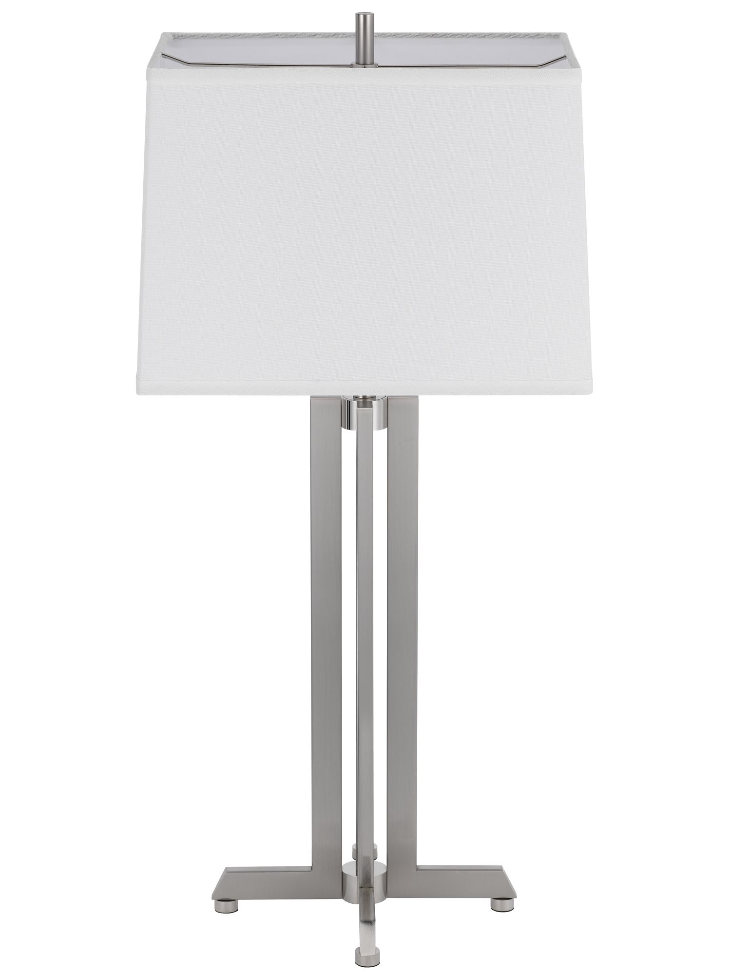 Image 6 100W Lakewood Metal Table Lamp with Rectangular Hardback Fabric Shade more views