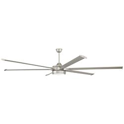 102&quot; Craftmade Prost Painted Nickel Damp Smart LED Large Ceiling Fan