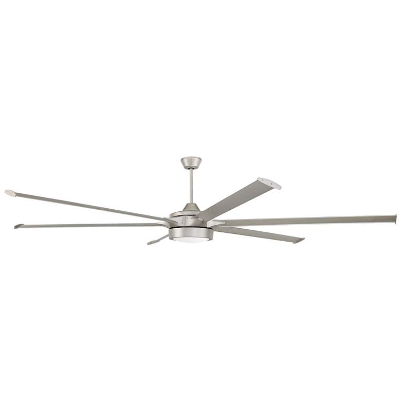 Image 1 102 inch Craftmade Prost Painted Nickel Damp Smart LED Large Ceiling Fan