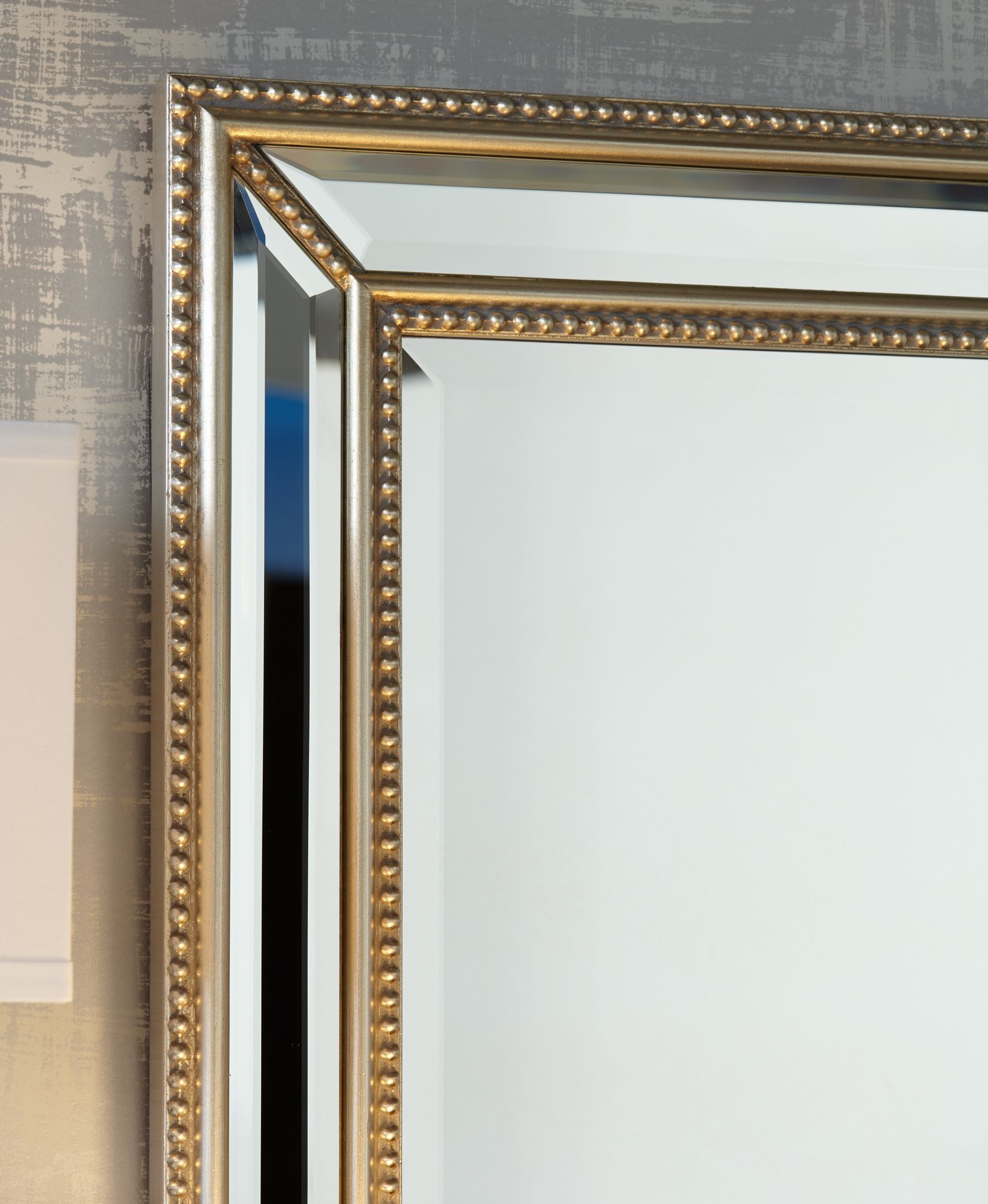 Uttermost Palais Silver 30" x 40" Beaded Wall Mirror in scene