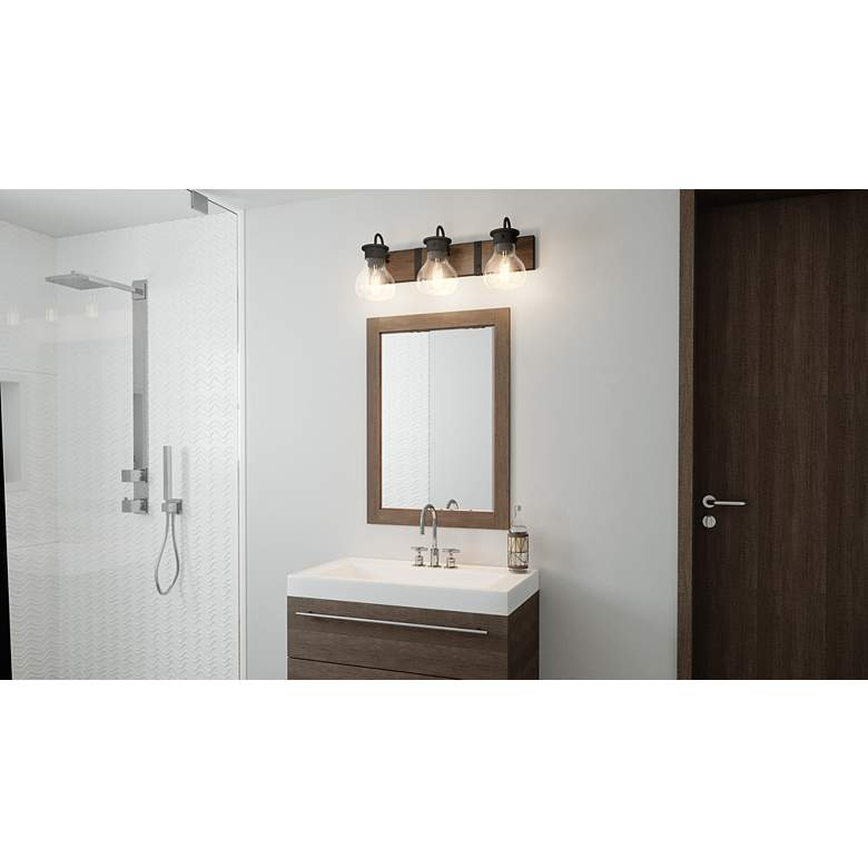 Image 1 Quoizel Maverick 24" Wide Earth Black Bath Light in scene