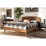 Thumbnail1 of Baxton Studio Keagan Walnut Brown Queen Size Platform Bed in scene
