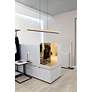 1_Eglo Camacho Natural and Black LED Column Floor Lamp in scene