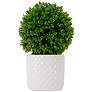 10in. Artificial Boxwood Topiary Plant with Decorative Planter