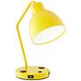 10K61 - Yellow Desk lamp with 1 outleat and 1 USB
