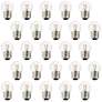 10W Equivalent Clear 1.2W LED Dimmable E26 G40 Pack of 25