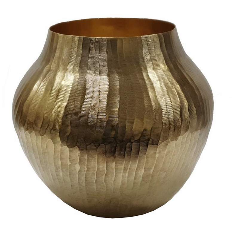 Image 1 11.4 inch High Gold Chisel Vase