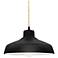 11.5"W Carbon Frame Matte Black Small Loft Beige Twisted LED Pendant