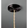 3_11.5"W Carbon Frame Matte Black Small Loft Beige Twisted LED Pendant more views