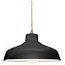 1_11.5"W Gloss Black/White Frame Antique Brass Small Loft Twisted LED Pe