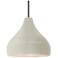11.5"W White Crackle Frame Nickel Droplet Rigid Stem Kit LED Pendant