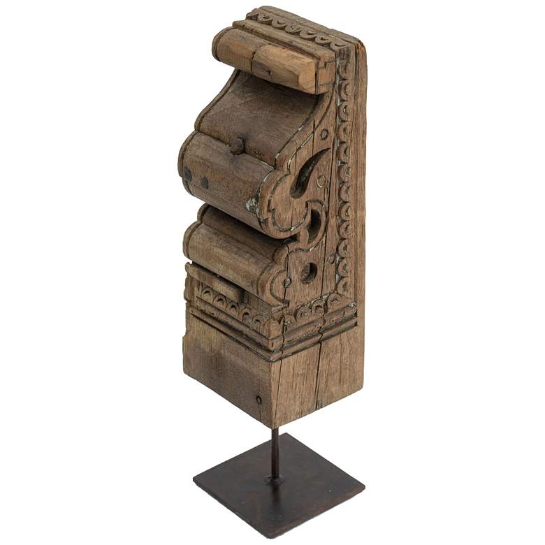 Image 1 11.8 inch High Brown Toda On Metal Stand
