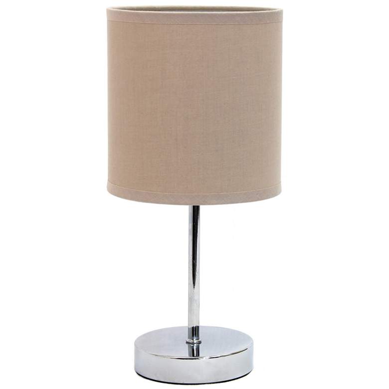 Image 1 11.81" Basic Chrome Mini Table Lamp With Feit LED Bulb Included