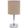 11.81" Basic Chrome Mini Table Lamp With Feit LED Bulb Included