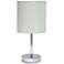 11.81" Basic Chrome Mini Table Lamp With Feit LED Bulb Included