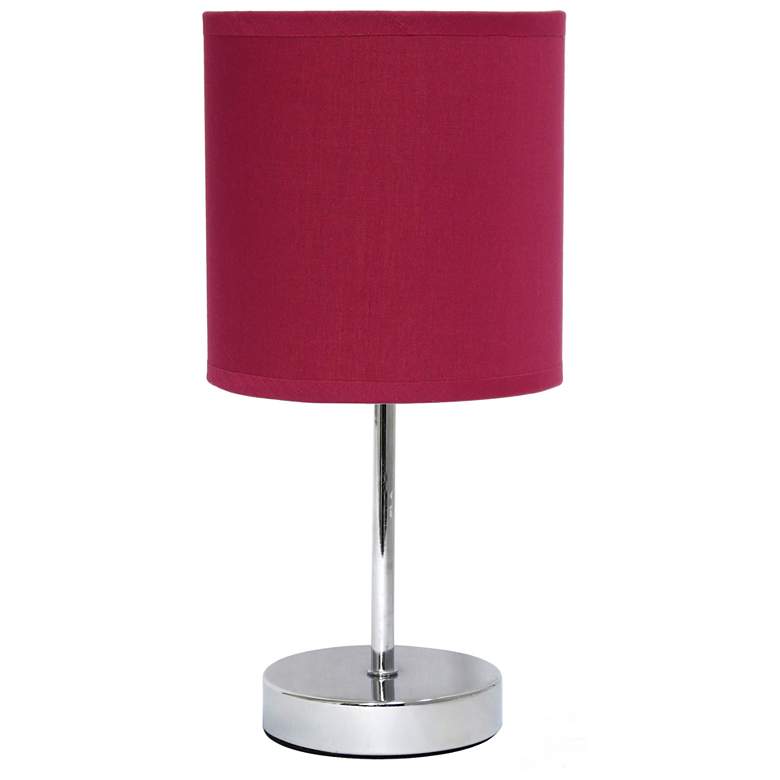 Image 1 11.81" Basic Chrome Mini Table Lamp With Feit LED Bulb Included