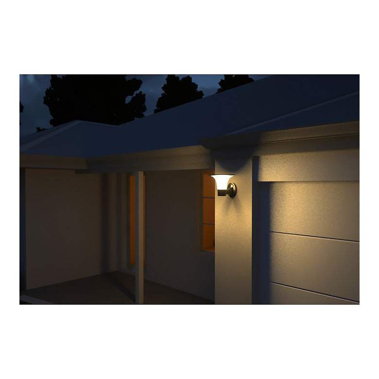 Image 2 11 1/2"H Crystal Diamond 2CCT LED Solar Wall Light more views