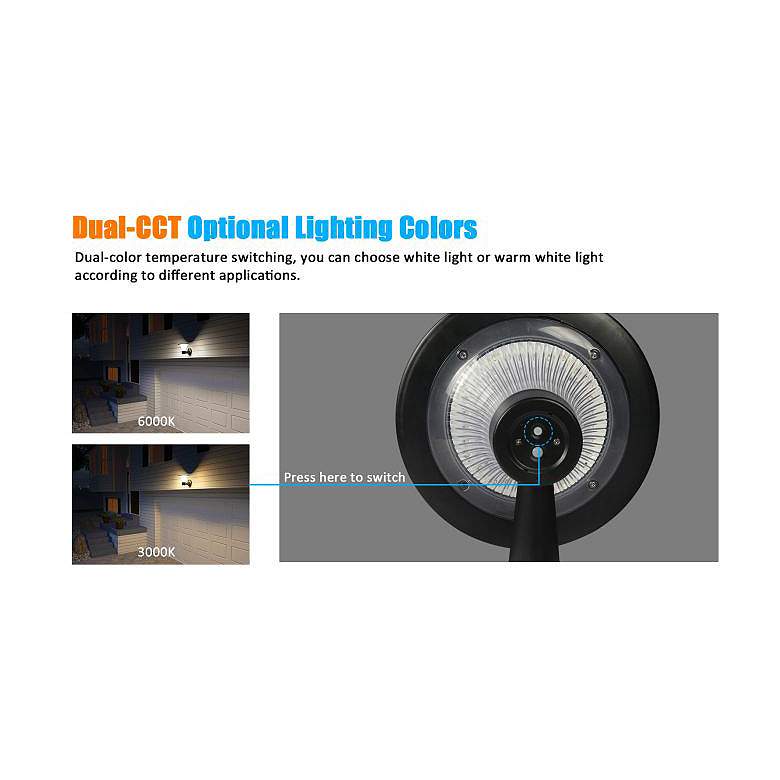 Image 3 11 1/2"H Crystal Diamond 2CCT LED Solar Wall Light more views