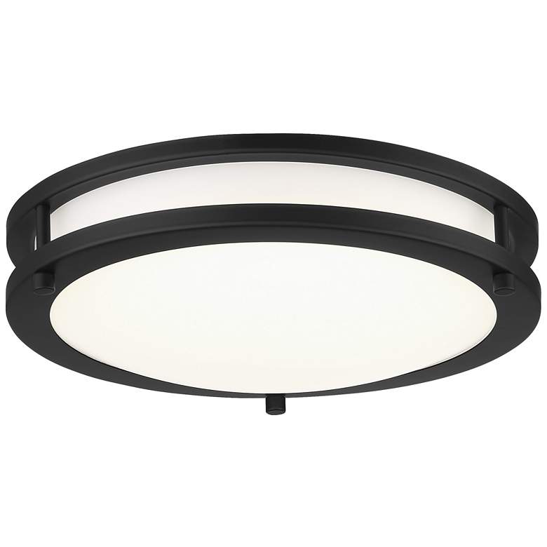 Image 1 11 3/4 inch Wide Black LED Ceiling Light by Minka Lighting Inc.