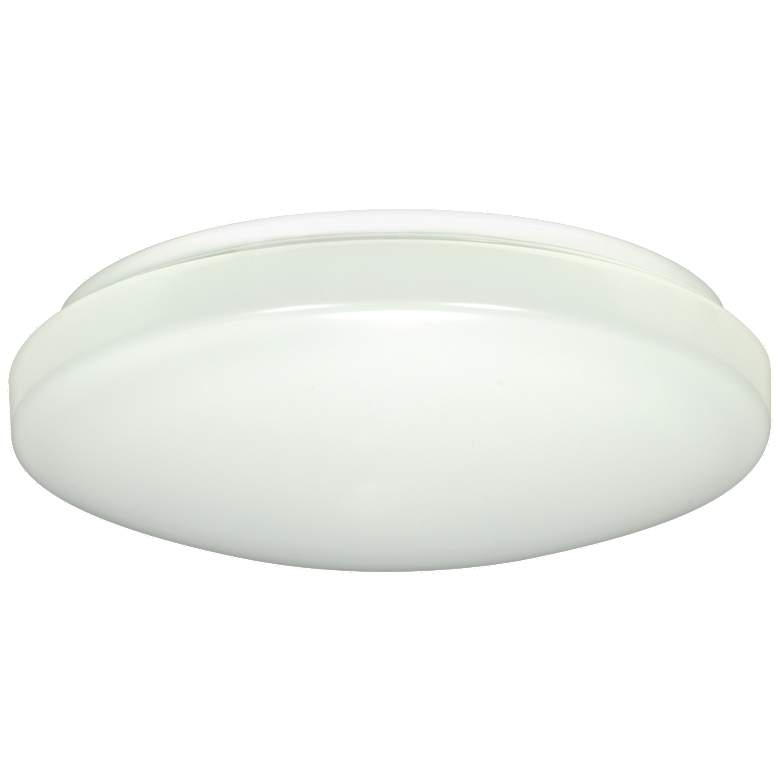 Image 1 11 in.; Flush Mounted LED Light; Fixture; White Finish; 120-277V