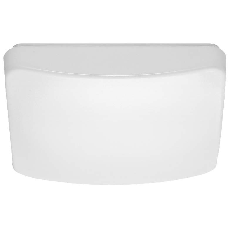 Image 1 11 inch; Flush Mounted LED Fixture; CCT Selectable; Square; White Acrylic