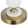 11" Gold &#38; White Marble &#38; Metal Pebble Pillar Holder