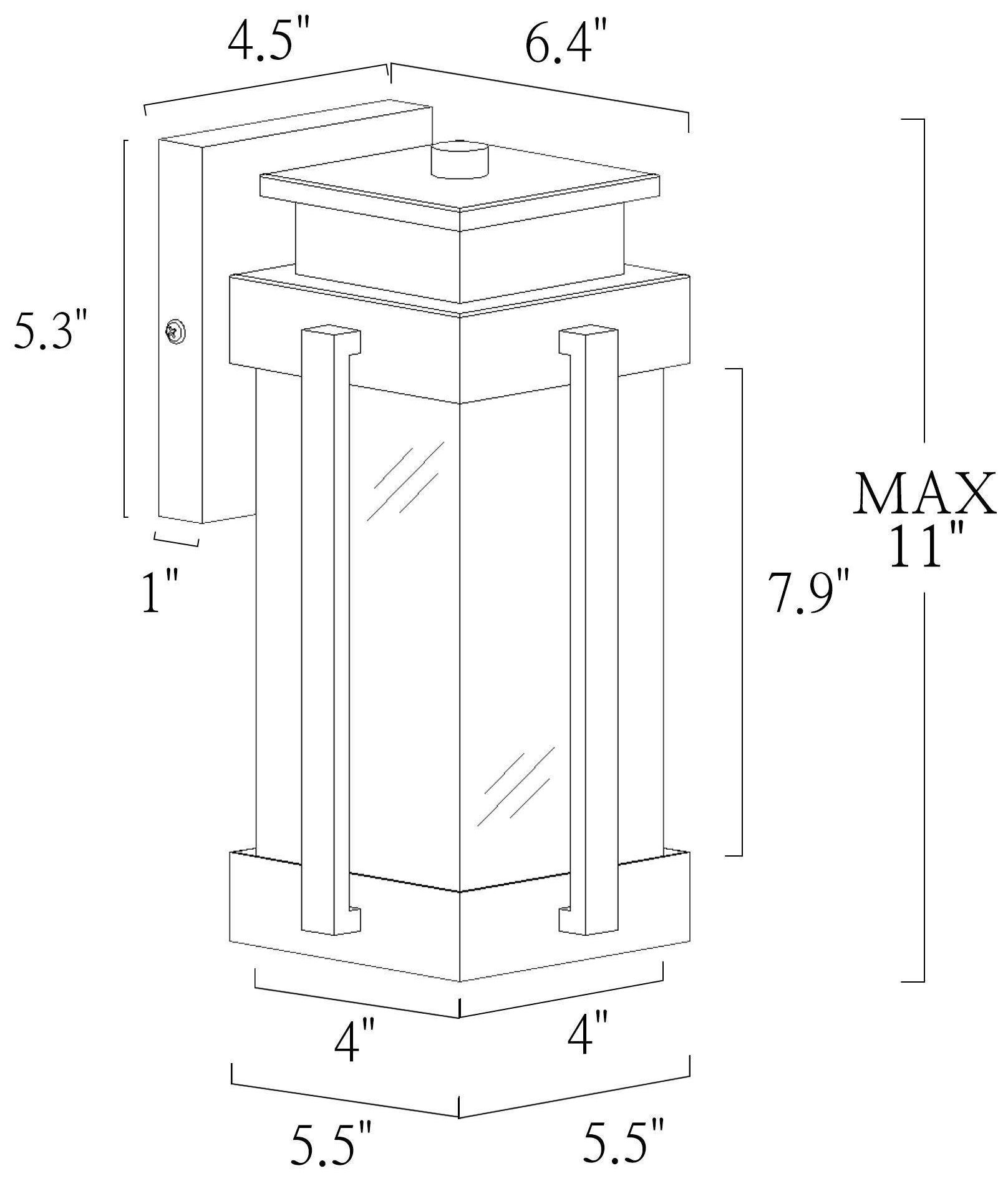 Image 4 11" High Textured Black Rectangle Metal Outdoor Wall Light more views