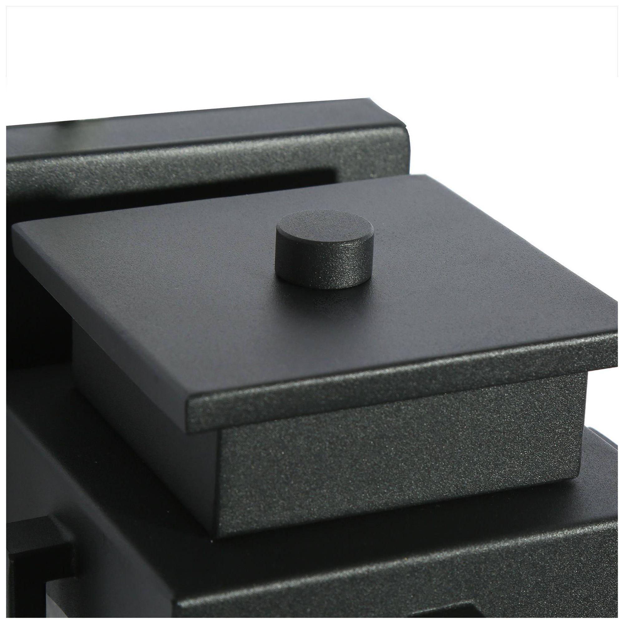 Image 5 11" High Textured Black Rectangle Metal Outdoor Wall Light more views