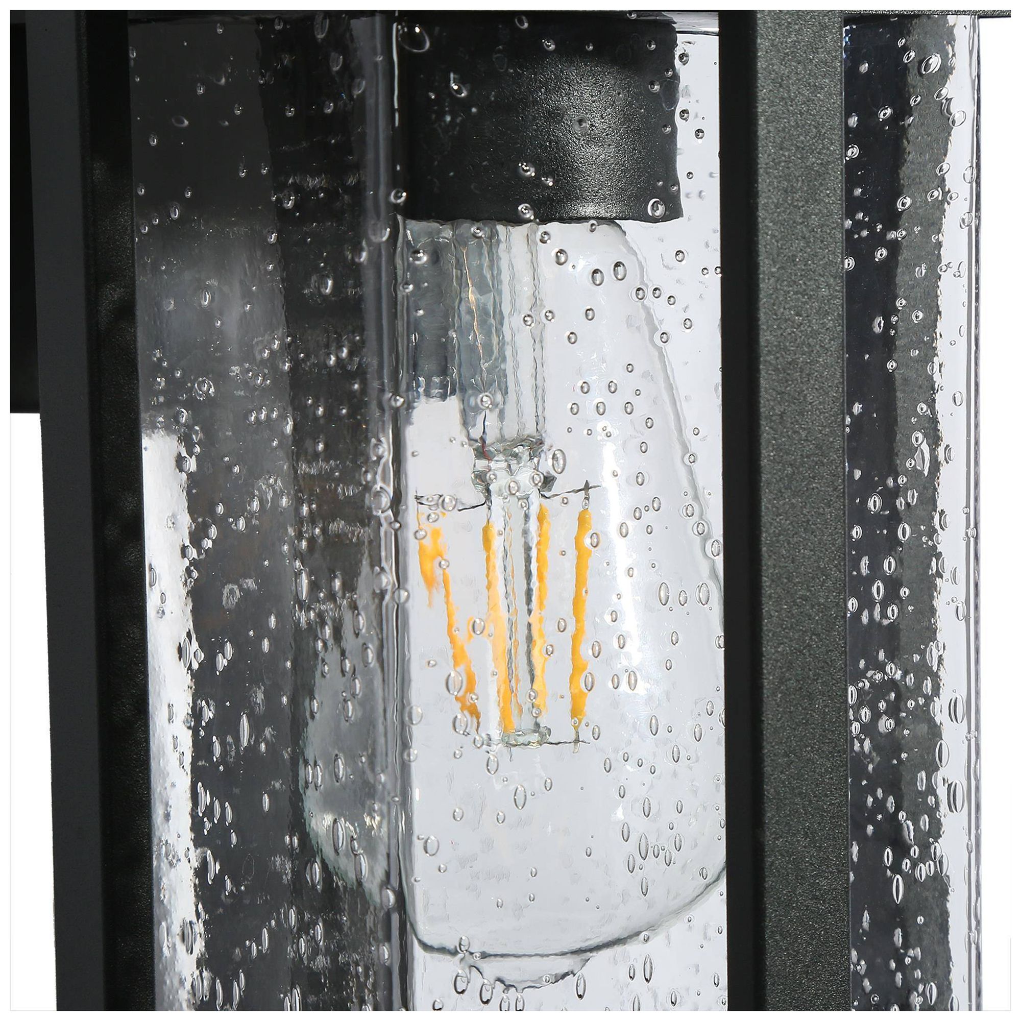 Image 6 11" High Textured Black Rectangle Metal Outdoor Wall Light more views