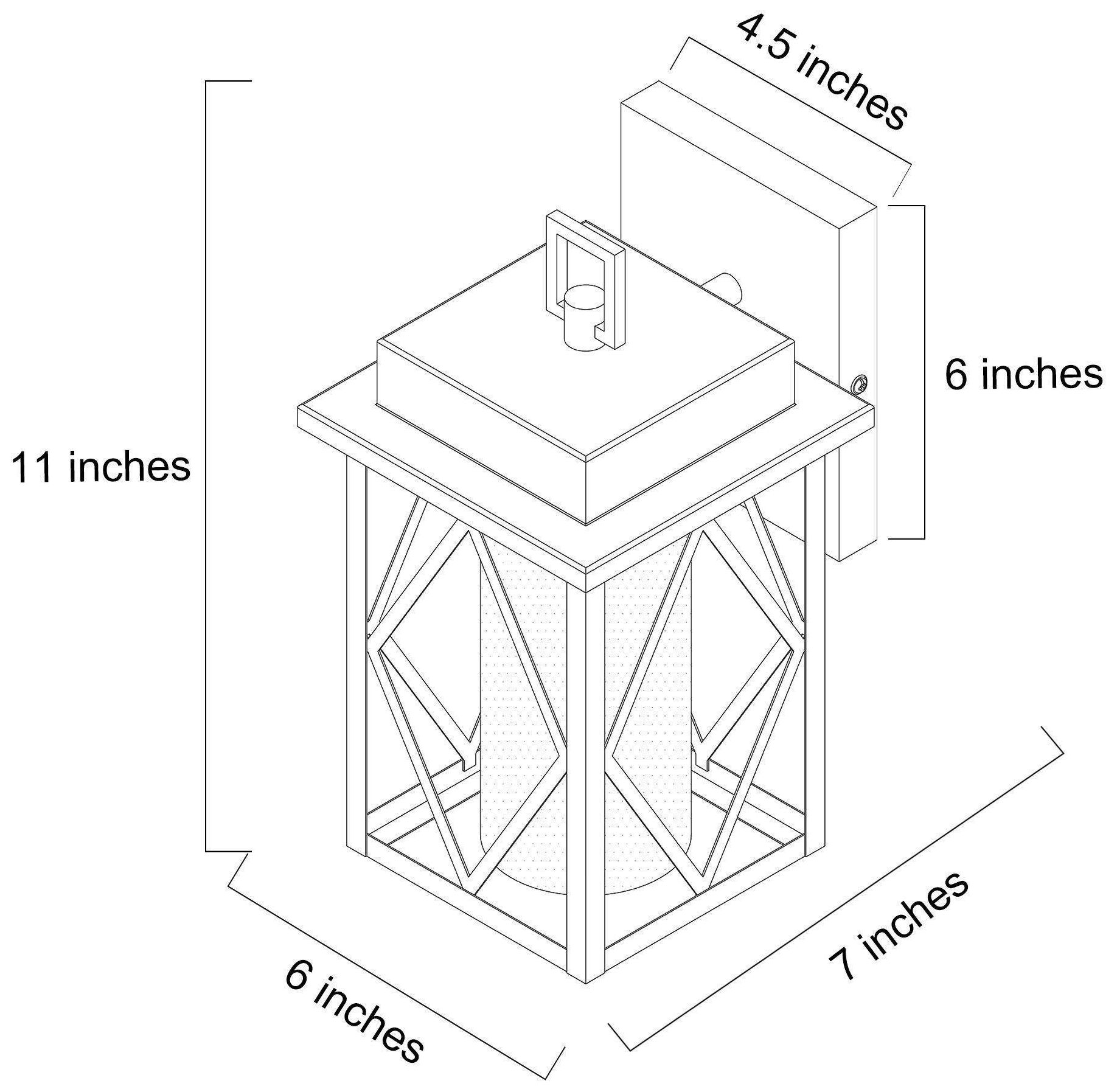 Image 3 11" High Textured Black Square Metal Outdoor Wall Light more views