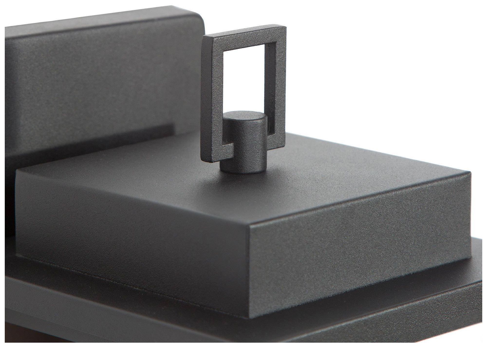 Image 4 11" High Textured Black Square Metal Outdoor Wall Light more views