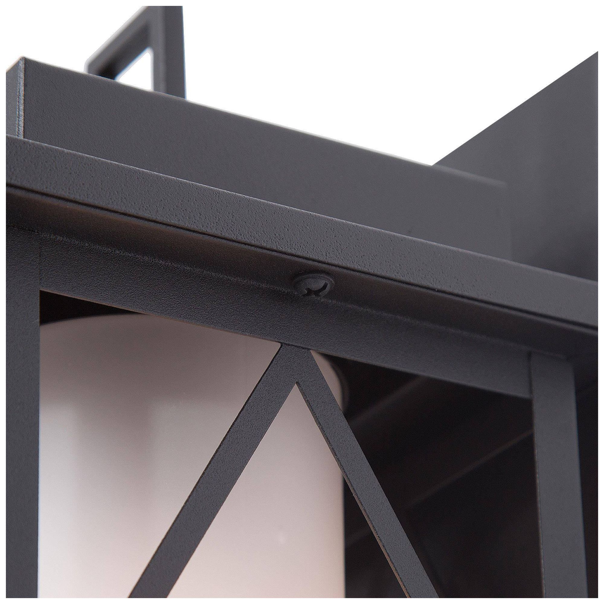 Image 5 11" High Textured Black Square Metal Outdoor Wall Light more views