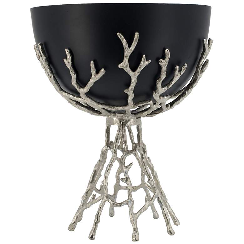 Image 2 11" Nickel and Black Twig Bowl Large more views