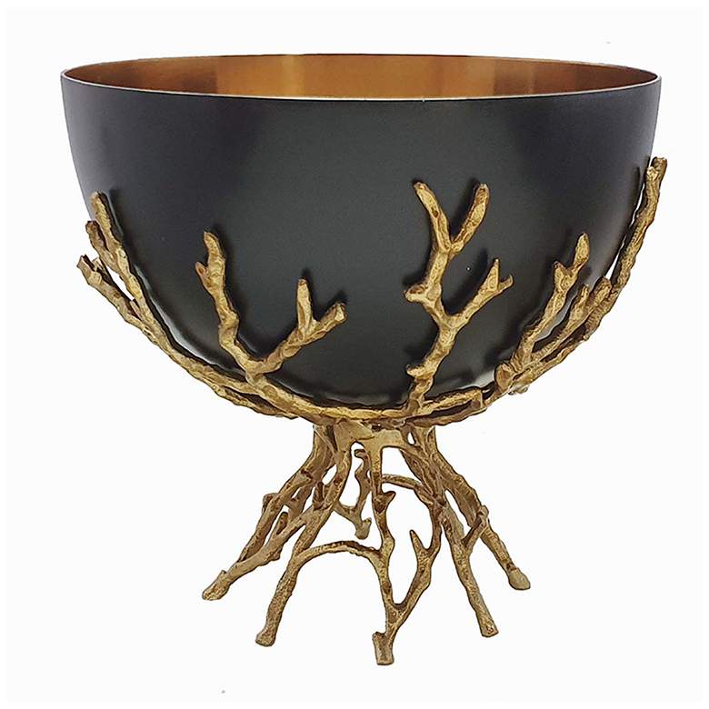 Image 1 11" Soft Gold and Black Twig Bowl